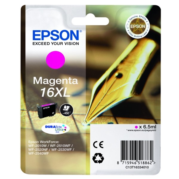 Original Tintenpatrone Epson T16XL magenta (C13T16334012)