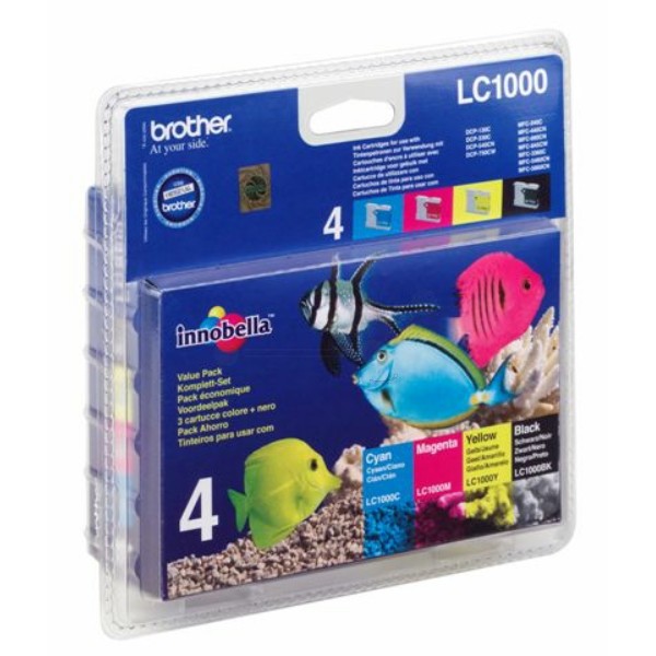 Original Tintenpatronen Brother LC-1000 Multipack BK/C/M/Y (LC1000VALBP)