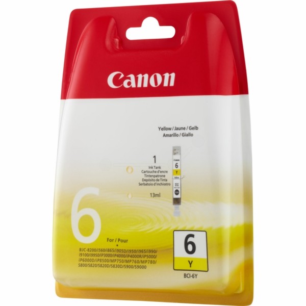 Original Tintenpatrone Canon BCI-6 gelb (4708A002)