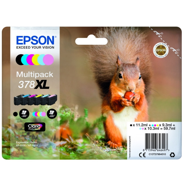 Original Tintenpatronen Epson 378XL multipack (C13T37984010)