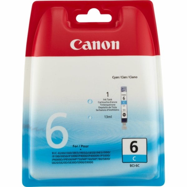Original Tintenpatrone Canon BCI-6 cyan (4706A002)