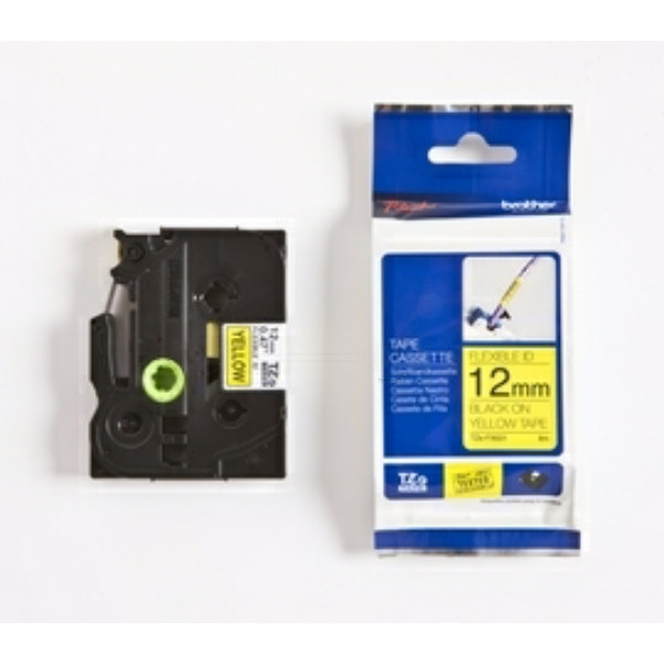 Original Schriftbandkassette Brother TZE-FX631 schwarz auf gelb (12mm x 8m) 