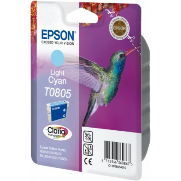 Original Tintenpatrone Epson T0805 hell cyan (C13T08054011) 