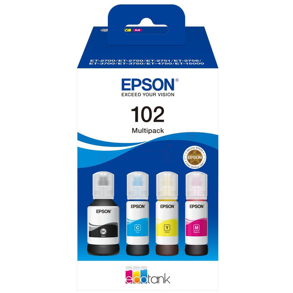 Original Tintenflasche Epson 102 Multipack BK/C/M/Y (C13T03R640)