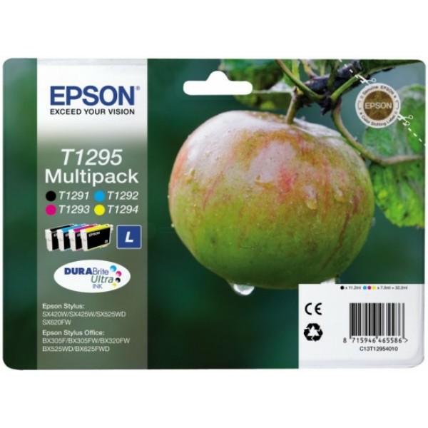 Original Tintenpatronen Epson T1295 Multipack BK/C/M/Y (C13T12954012)