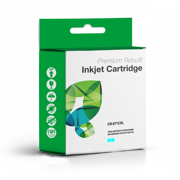 Canon CLI-571XL Cyan recycelte Tintenpatrone
