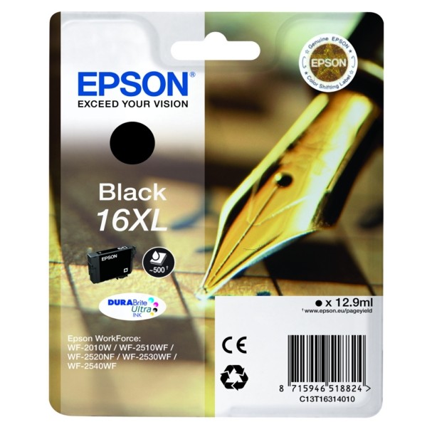 Original Tintenpatrone Epson T16XL schwarz (C13T16314012)