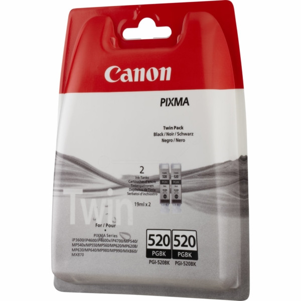 Original Tintenpatrone Canon PGI-520PGBK schwarz doppelpack (2932B012)