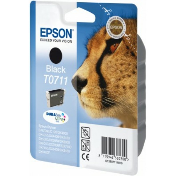Original Tintenpatrone Epson T0711 schwarz (C13T07114012)