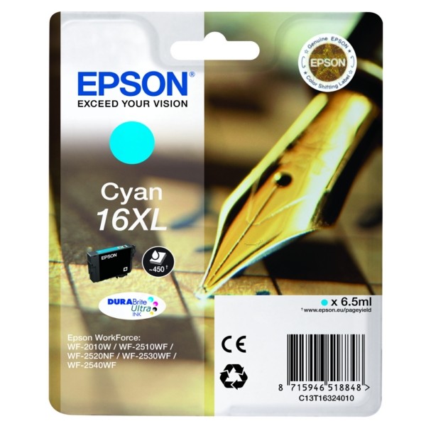 Original Tintenpatrone Epson T16XL cyan (C13T16324012)