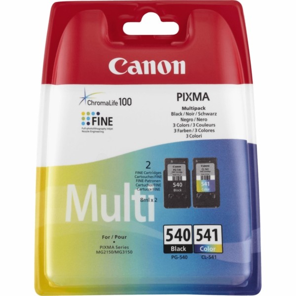Original Druckerpatronen Canon PG-540 + CL-541 Multipack schwarz und color (5225B006)