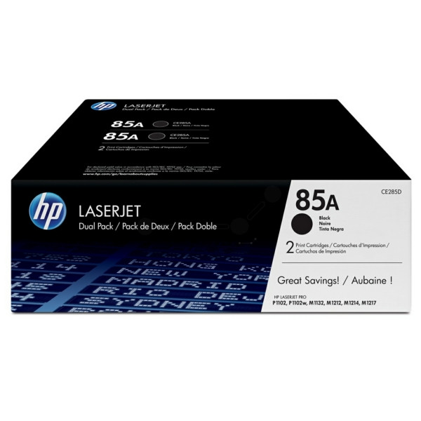 Original Toner HP CE285AD schwarz doppelpack (85A)
