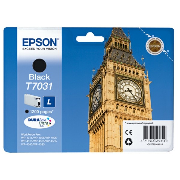 Original Tintenpatrone Epson T7031L schwarz (C13T70314010)