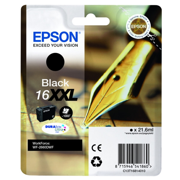 Original Tintenpatrone Epson T16XXL schwarz (C13T16814012)