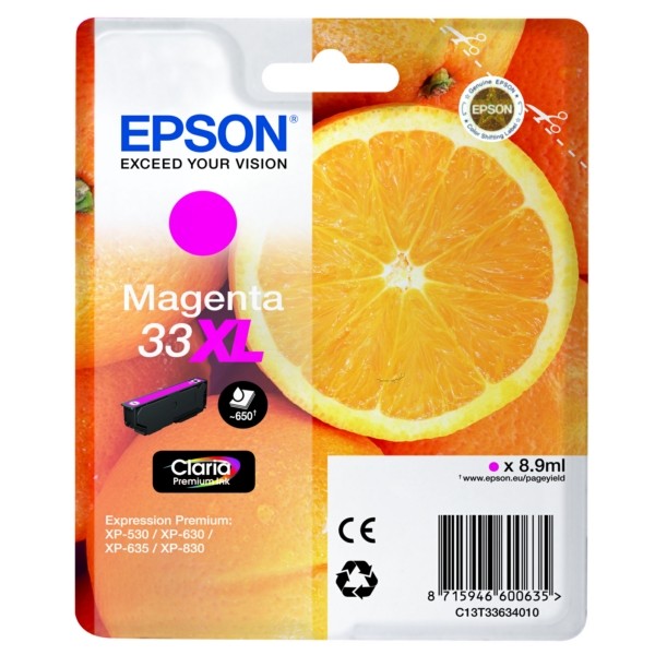 Original Tintenpatrone Epson T33XL magenta (C13T33634012)
