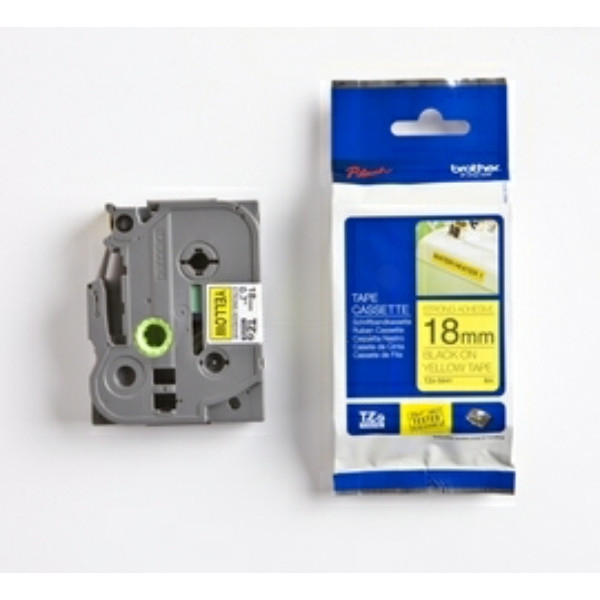 Original Schriftbandkassette Brother TZE-S641 schwarz auf gelb (18mm x 8m) 