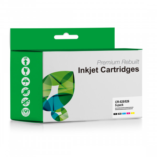 Canon PGI-525/CLI-526 5er Multipack recycelte Tintenpatronen