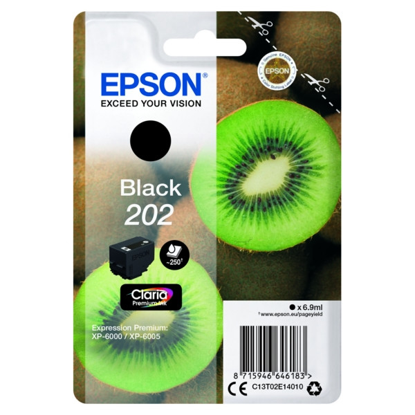 Original Tintenpatrone Epson 202 schwarz (C13T02E14010)