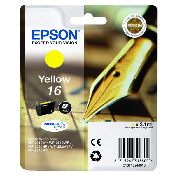 Original Tintenpatrone Epson T16 gelb (C13T16244012)
