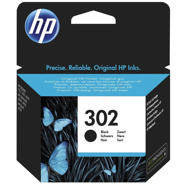 Original Druckerpatrone HP 302 schwarz (F6U66AE)