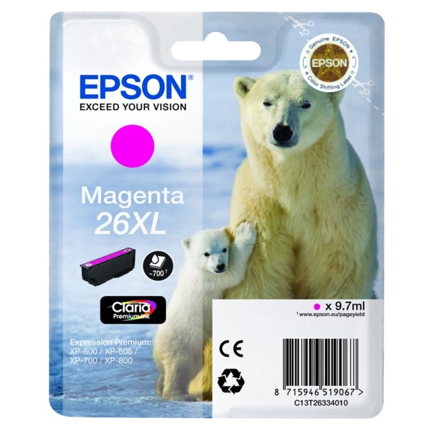 Original Tintenpatrone Epson T26XL magenta (C13T26334012)