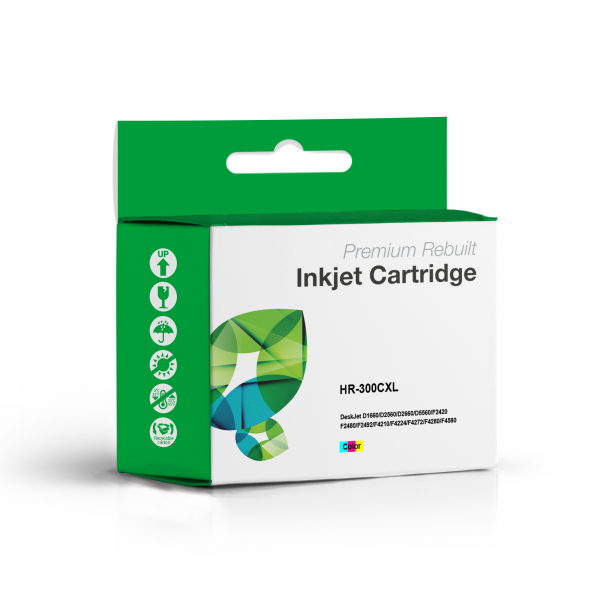 HP 300XL Color recycelte Druckkopfpatrone
