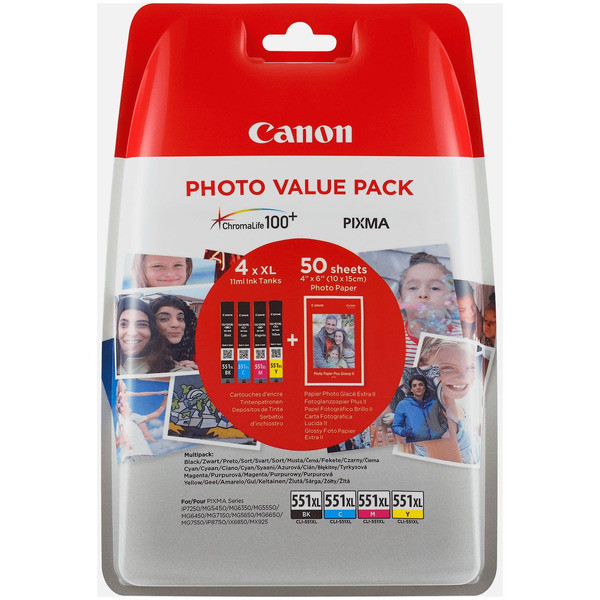 Original Tintenpatronen Canon CLI-551XL multipack (6443B006)