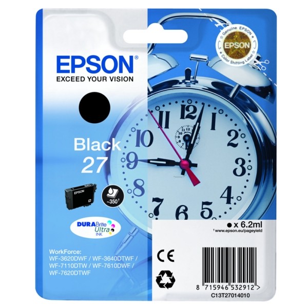 Original Tintenpatrone Epson T27 schwarz (C13T27014012)