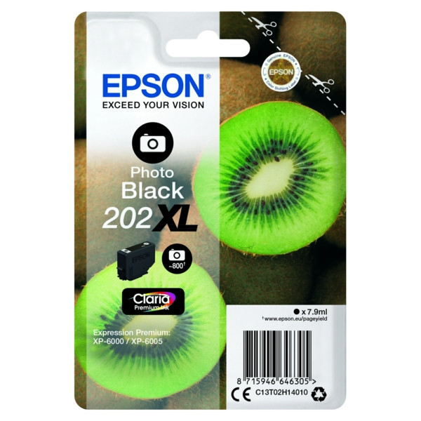 Original Tintenpatrone Epson 202XL foto schwarz (C13T02H14010)