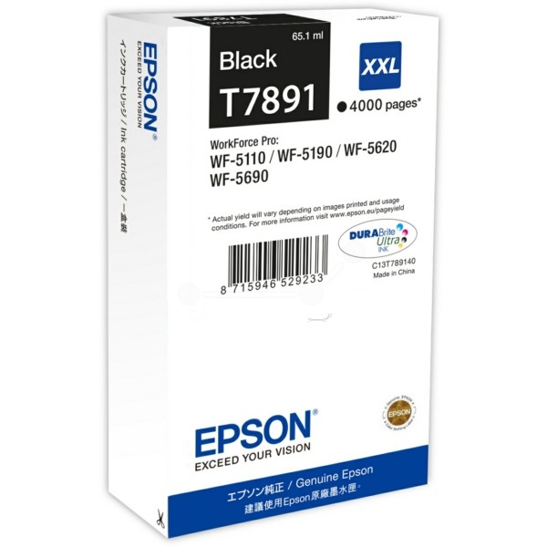Original Tintenpatrone Epson T7891XXL schwarz (C13T789140)