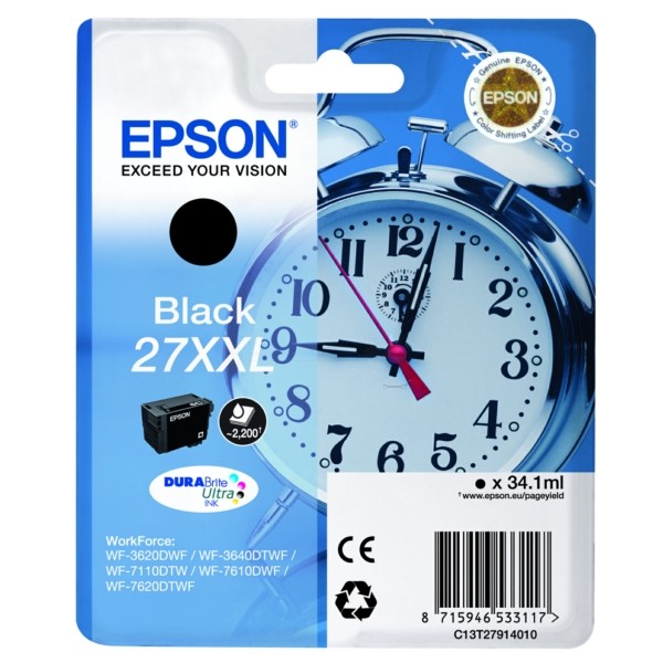 Original Tintenpatrone Epson T27XXL schwarz (C13T27914012)