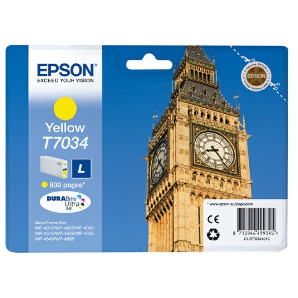 Original Tintenpatrone Epson T7034L gelb (C13T70344010)