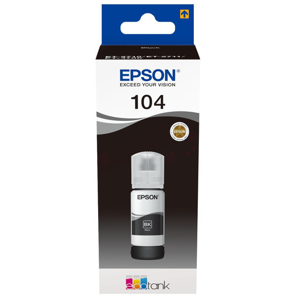 Original Tintenflasche Epson 104 schwarz (C13T00P140)